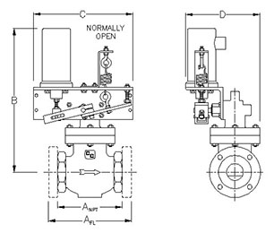 Two-Way ER Series Rotary Valve Diagram2 - Solenoid Valve Manufacturer Clark Cooper