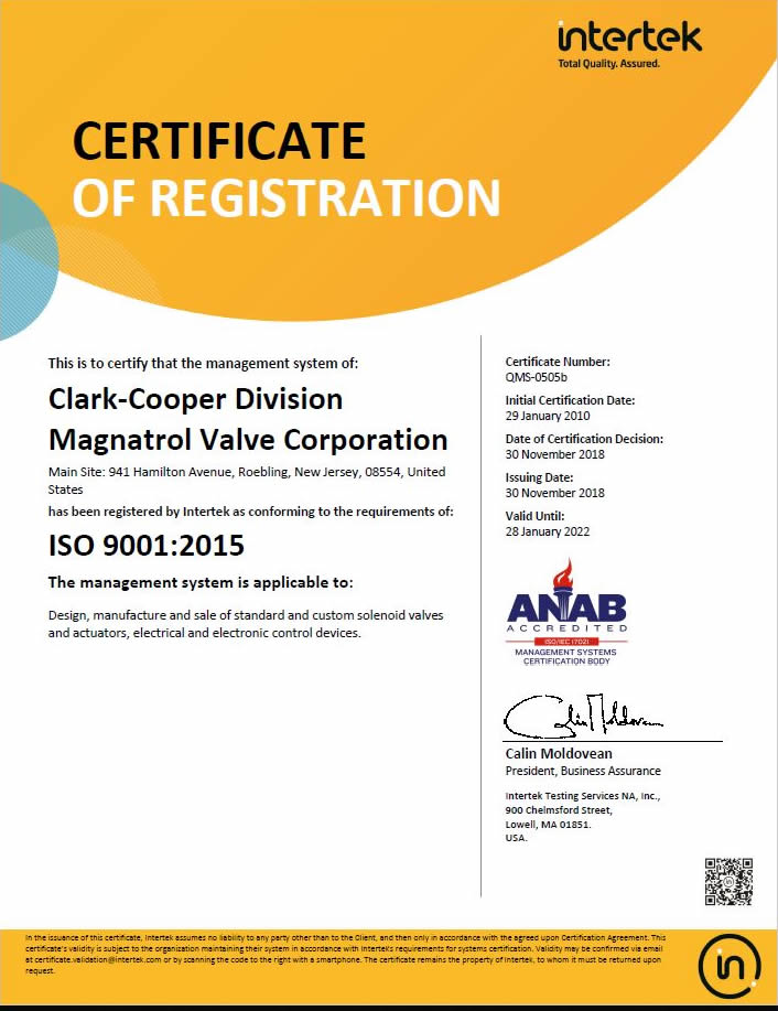 Clark Cooper ISO9001