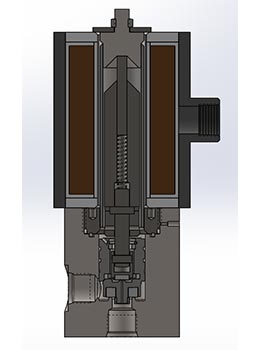 High Pressure Solenoid Valve – EP70 Section Rendering