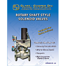Rotary Valve Manufacturer Clark Cooper ER Series Valves Catalog
