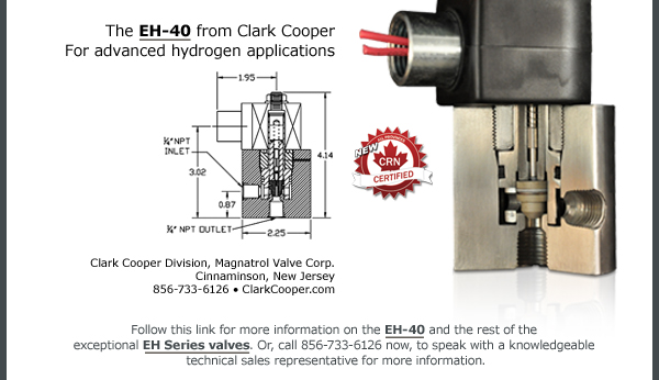 The EH-40 from Clark Cooper For advanced hydrogen applications